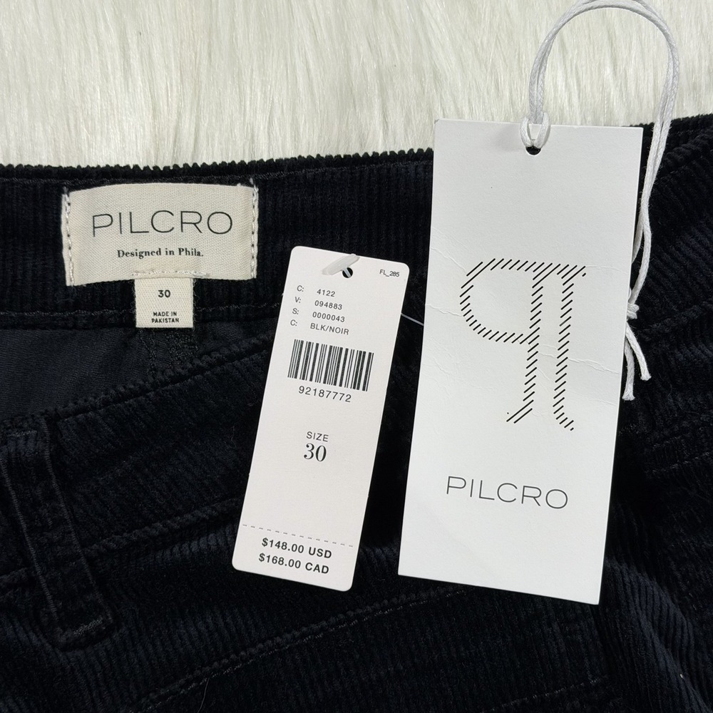 Pilcro Anthropologie Women's Size 30 Black The Icon Corduroy Flare Pants - Picture 5 of 10